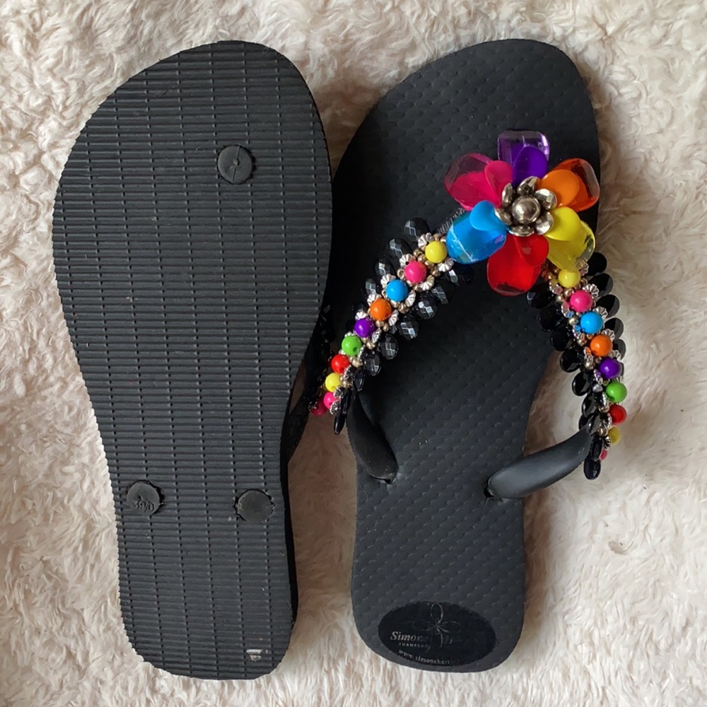 Simone Herrera Multi Color Flip Flops - image 6